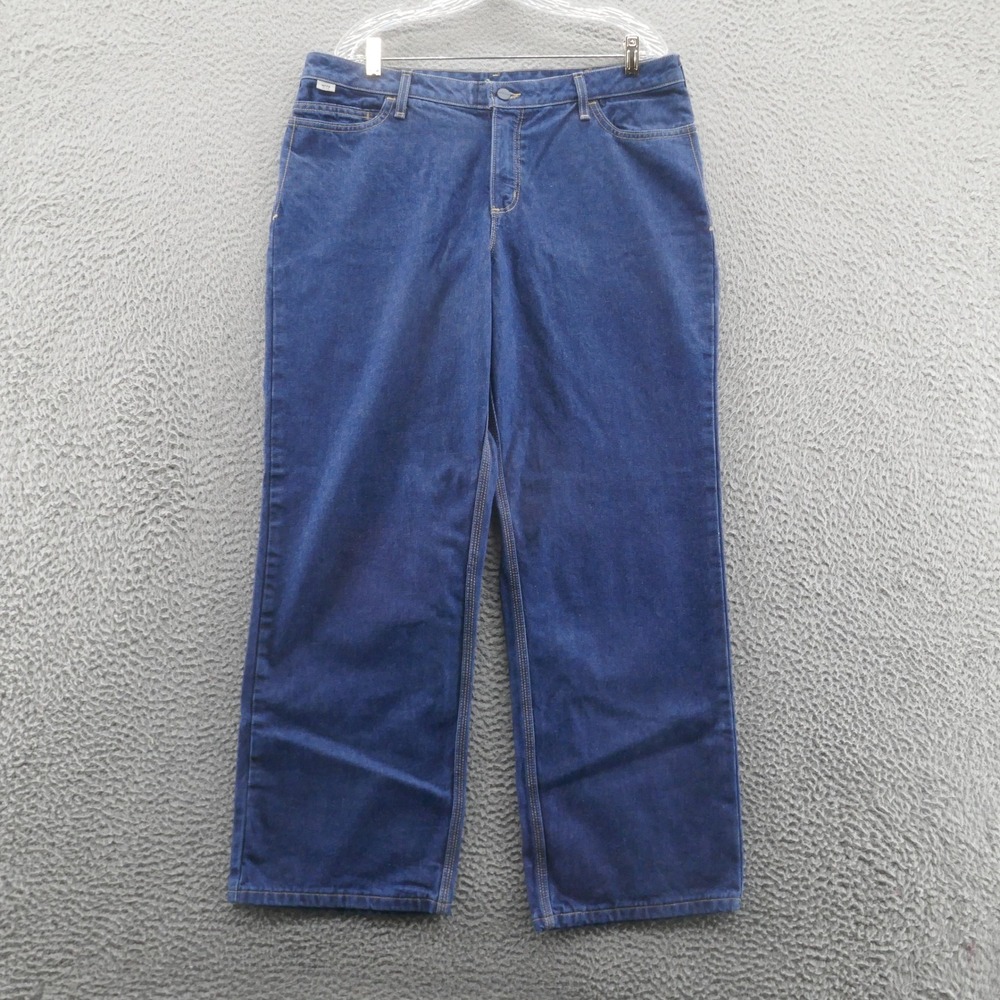 Carhartt FR Flame Resistant Straight Leg Jeans 14x30 Blue Womens Workwear CAT2‎